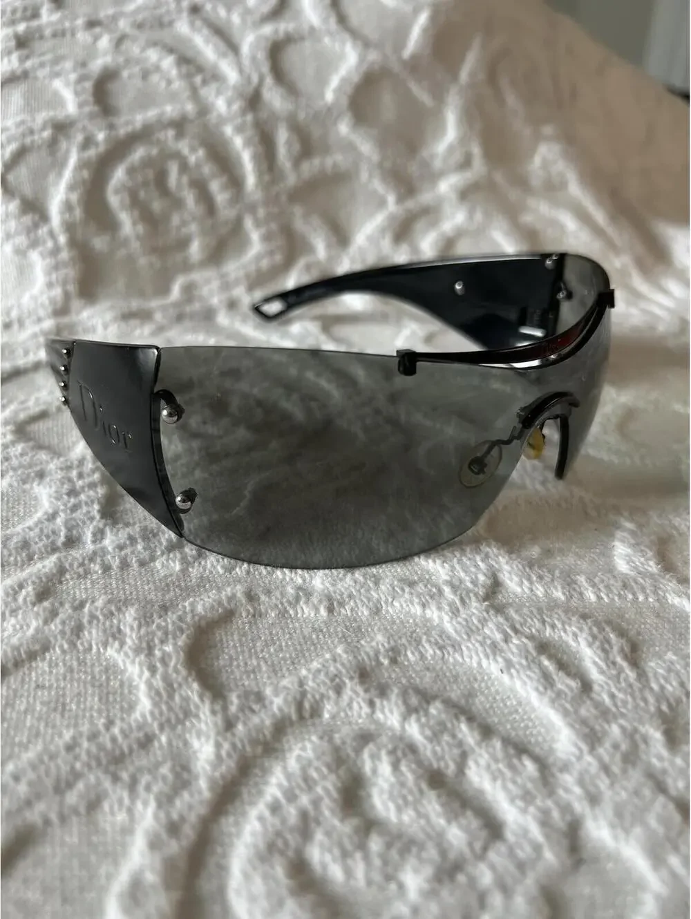 Vintage 90s/Y2K Christian Dior Diorito 2 Sunglasses w/ Studded Sides, PECVK - Picture 3 of 9